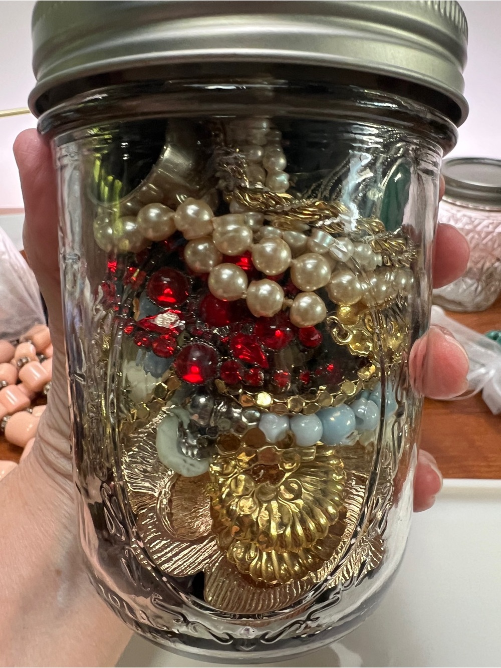 Estate Mixed Jewelry Jar